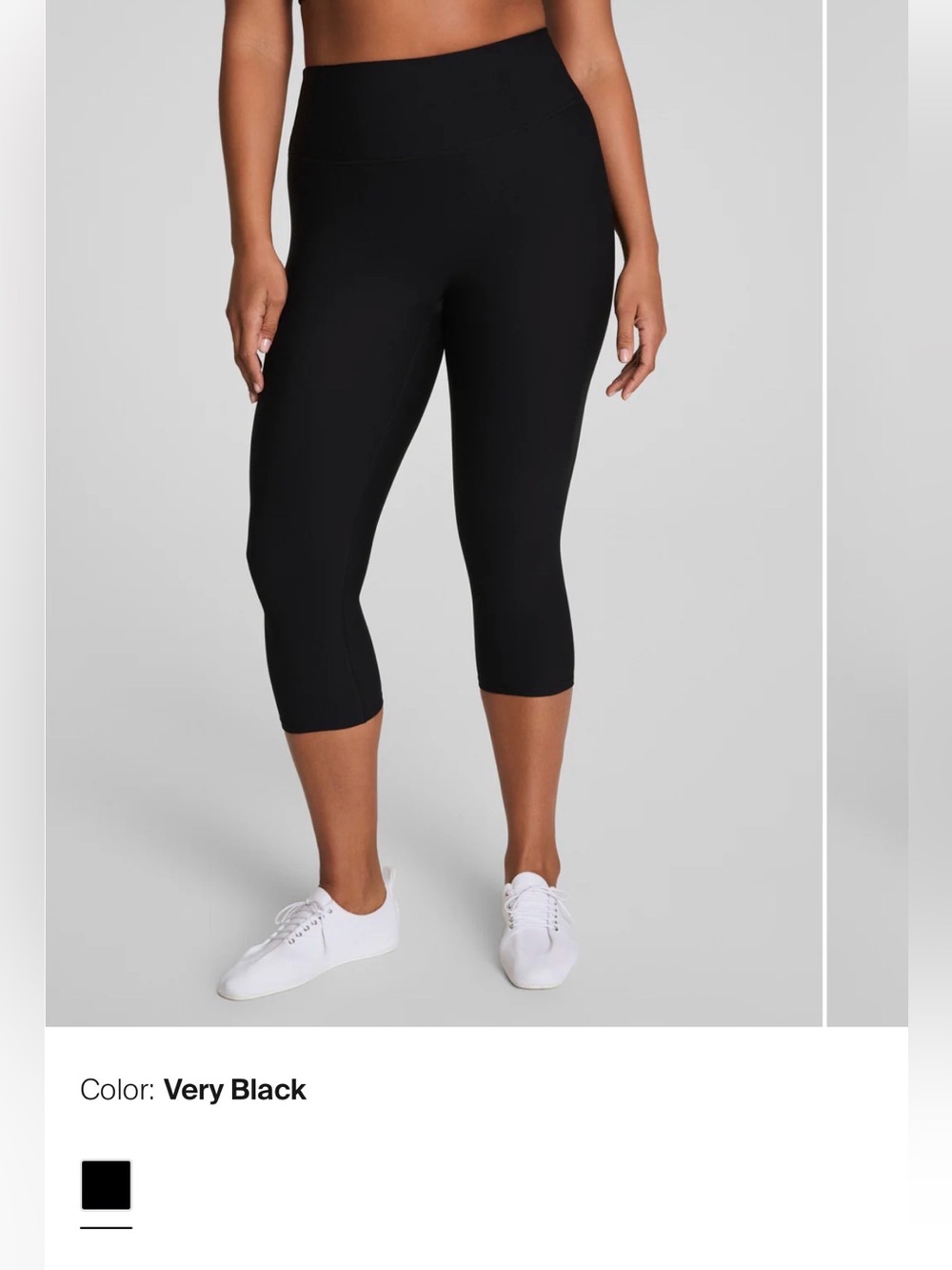 SPANX Black High-Waist crop legging